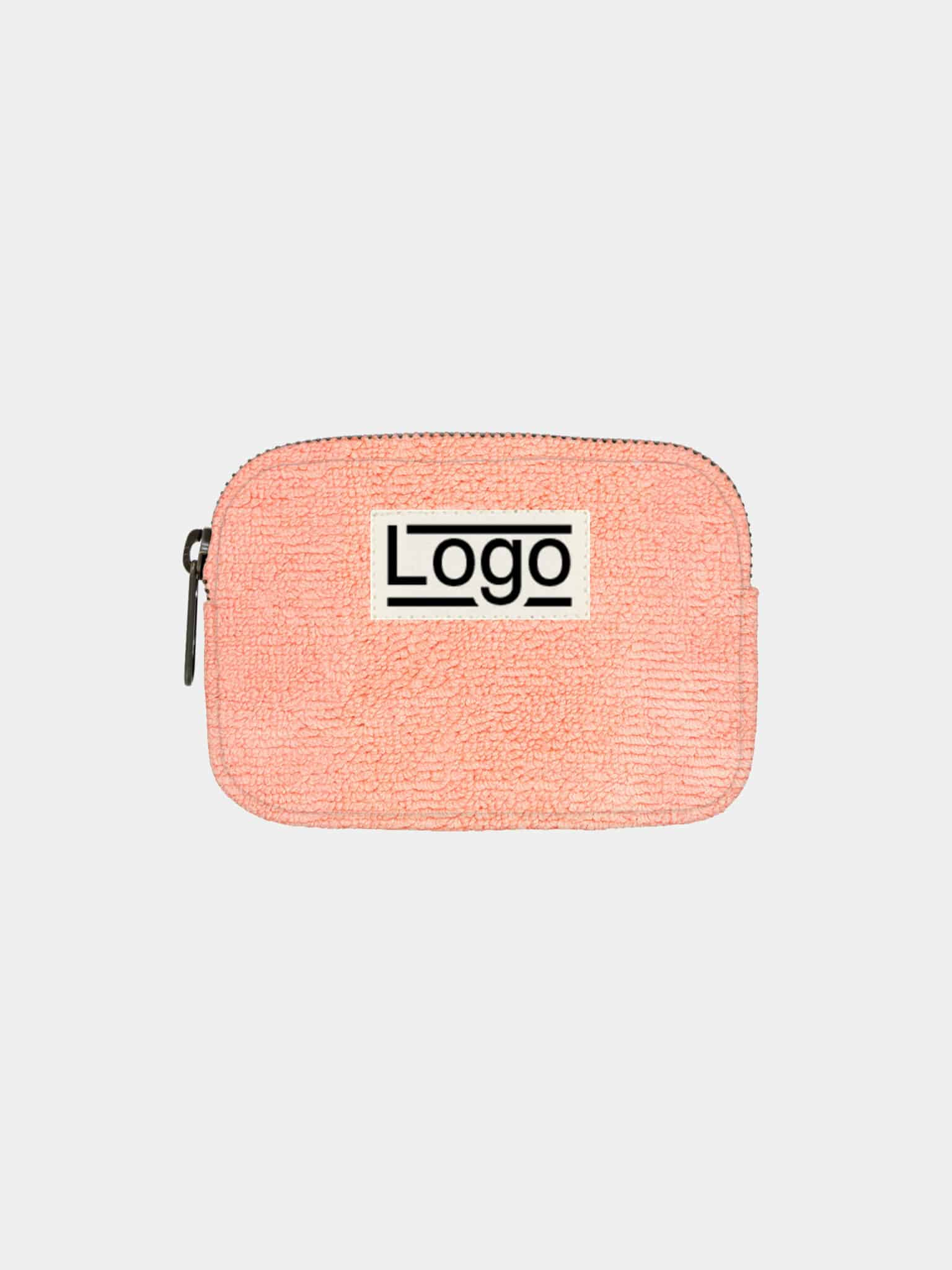 Porte-monnaie promotionnel personnalisable en coton bio Joséphine Rose corail